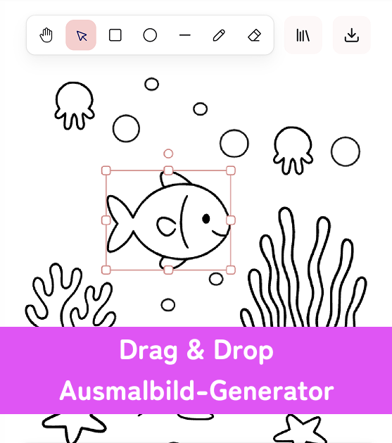 Wie man KOSTENLOS individuelle Ausmalbilder mit Meerestieren erstellt