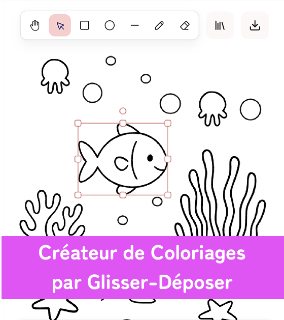 Comment créer des coloriages d'animaux marins personnalisés GRATUITEMENT
