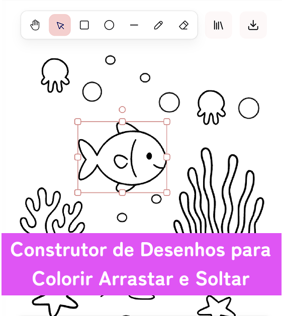 Como Criar Desenhos de colorir de Animais Marinhos Personalizadas de GRAÇA